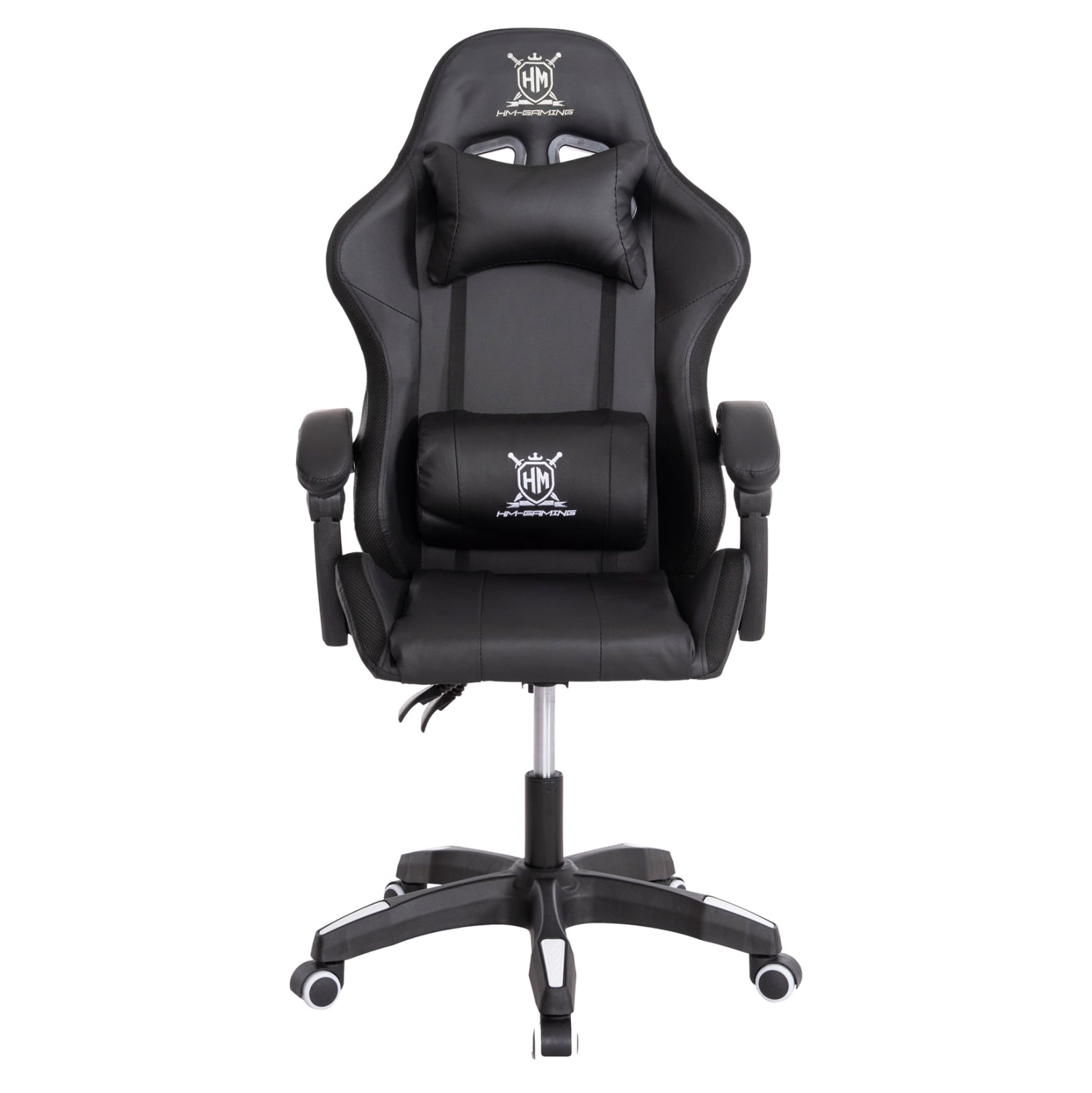 ΠΟΛΥΘΡΟΝΑ GAMING DARREN HM1203.04 ΜΑΥΡΟ-ΛΕΥΚΟ PVC 58.5x100x120Υεκ. - Pakobazaar