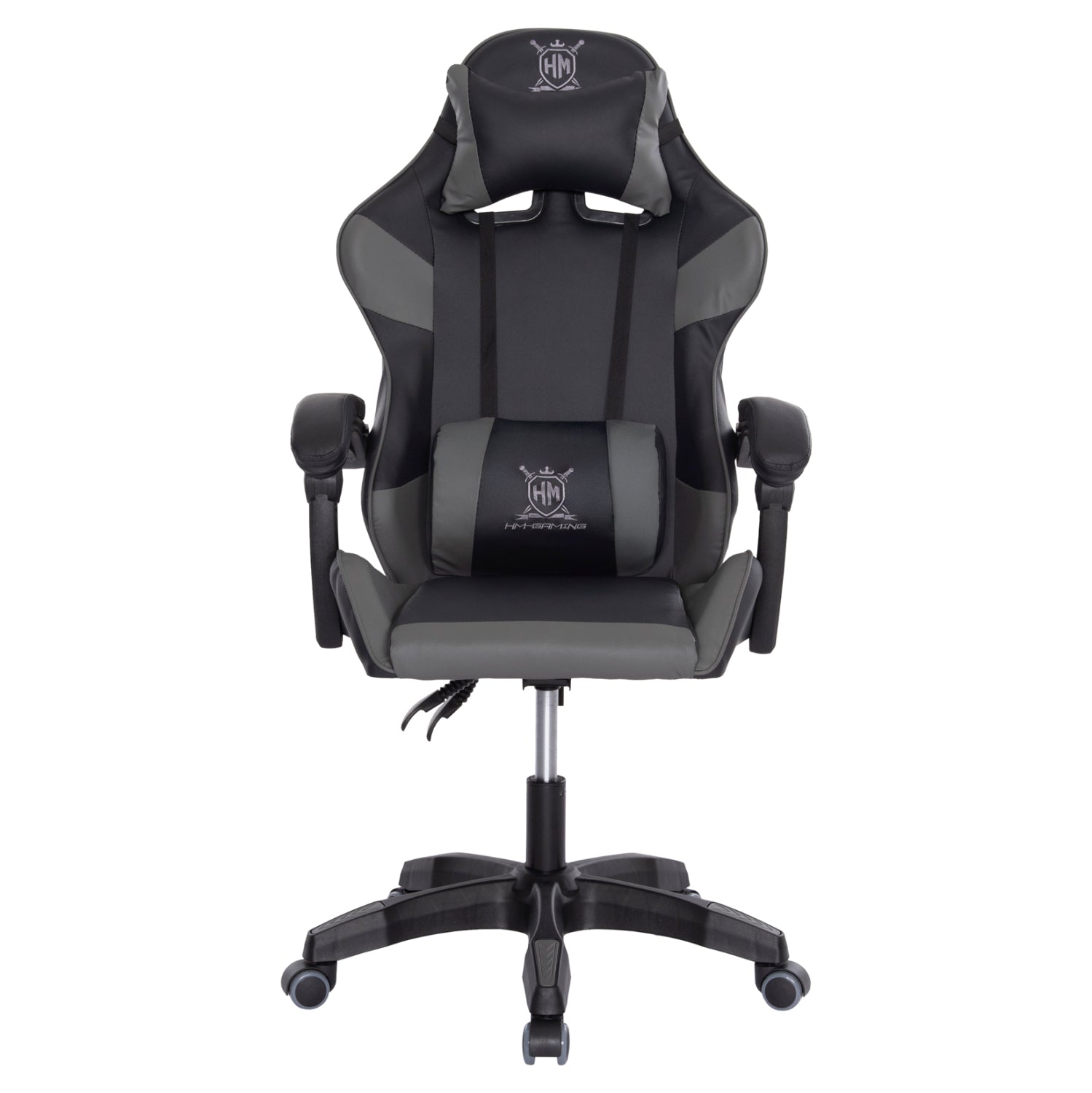 ΠΟΛΥΘΡΟΝΑ GAMING DARREN HM1203.10 ΜΑΥΡΟ-ΓΚΡΙ PVC 60x60x120Υεκ. - Pakobazaar