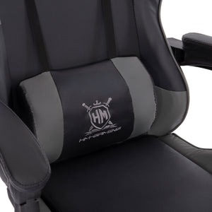 ΠΟΛΥΘΡΟΝΑ GAMING DARREN HM1203.10 ΜΑΥΡΟ-ΓΚΡΙ PVC 60x60x120Υεκ. - Pakobazaar