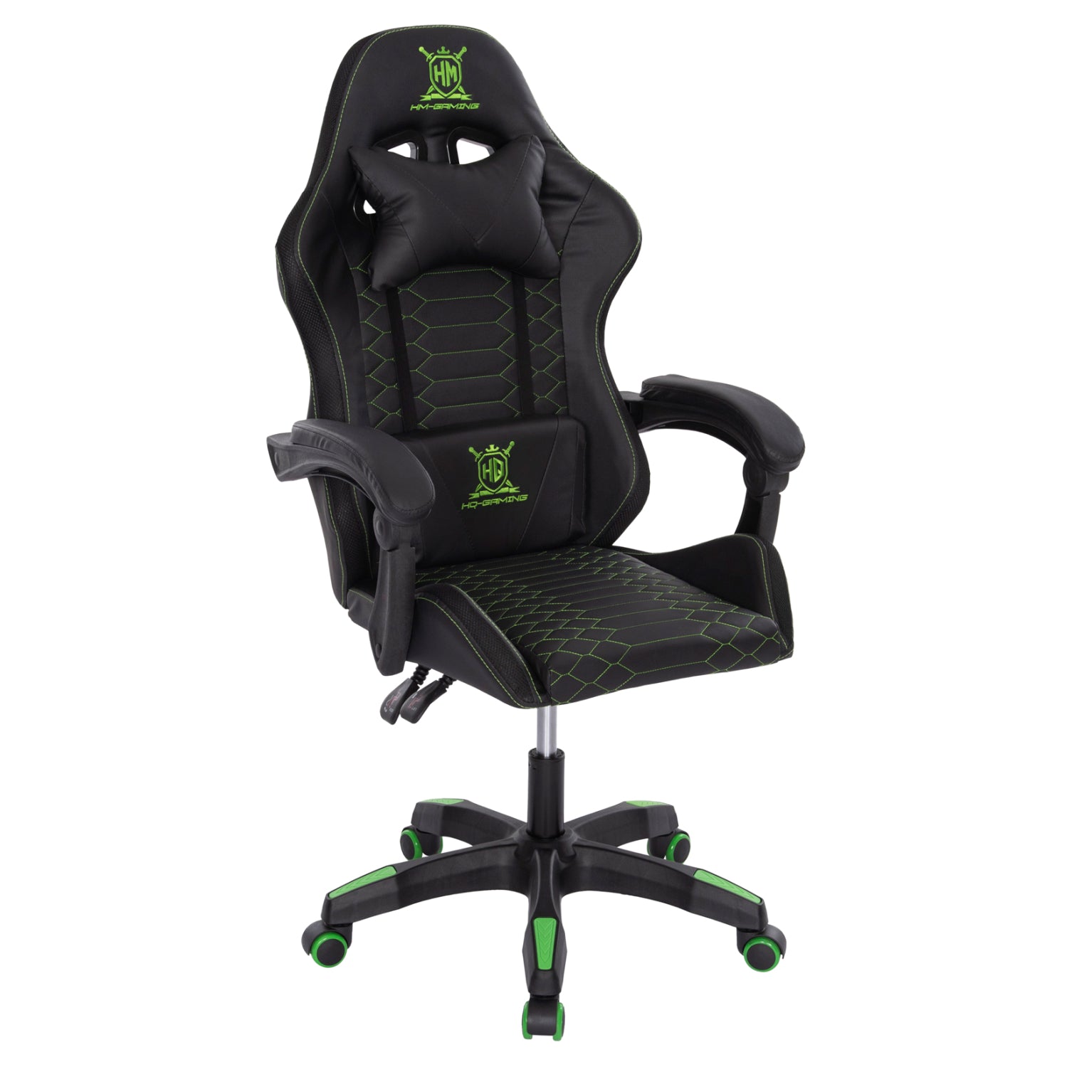 ΠΟΛΥΘΡΟΝΑ GAMING LOOT HM1204 ΜΑΥΡΟ-ΠΡΑΣΙΝΟ PVC 60x60x120Υεκ. - Pakobazaar