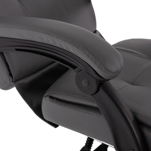 ΠΟΛΥΘΡΟΝΑ ΓΡΑΦΕΙΟΥ ΔΙΕΥΘΥΝΤΙΚΗ ΓΚΡΙ HM1057.20 ΜΕ ΠΤΥΣΣΟΜΕΝΟ ΥΠΟΠΟΔΙΟ 58x71x128Y εκ. - Pakobazaar