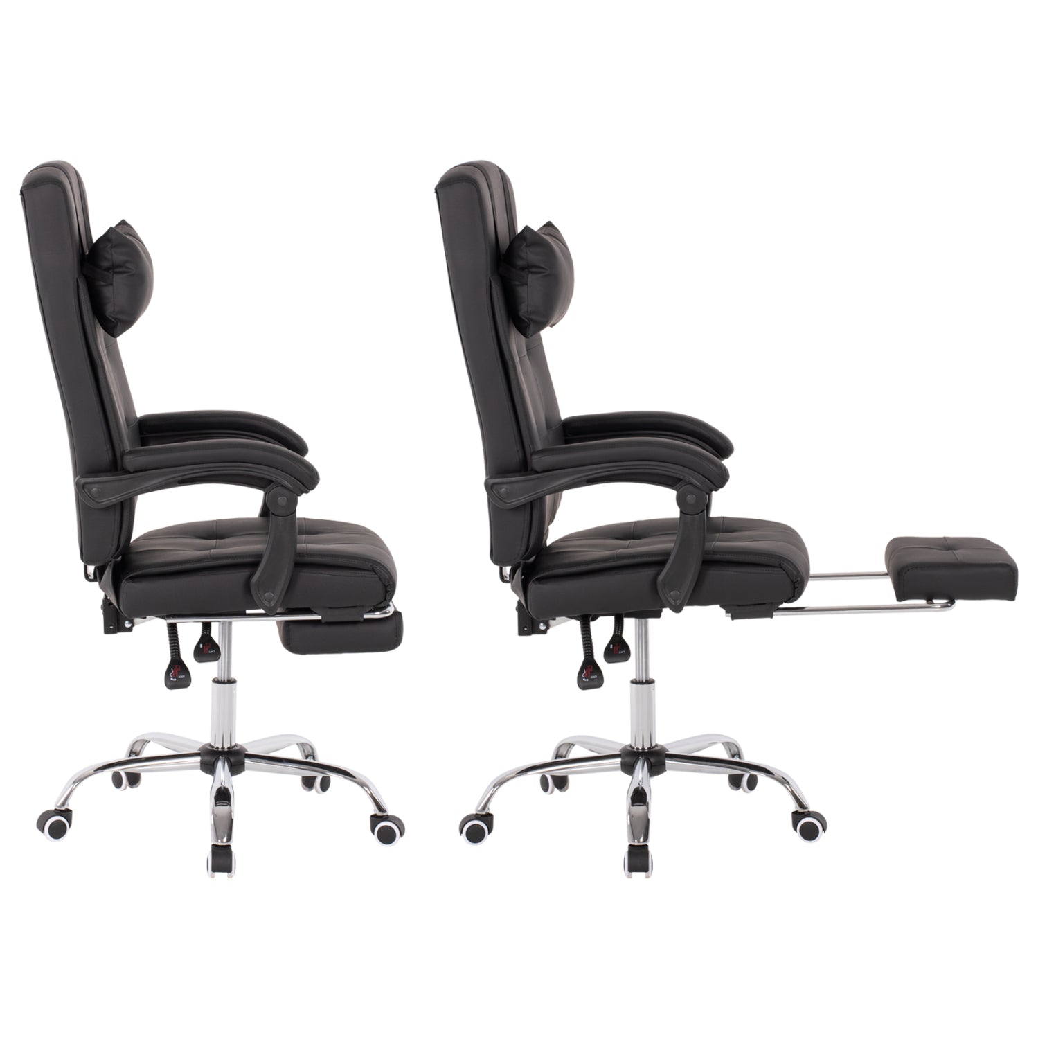 ΠΟΛΥΘΡΟΝΑ ΓΡΑΦΕΙΟΥ ΔΙΕΥΘΥΝΤΙΚΗ ΜΑΥΡΗ HM1057.11 ΜΕ ΠΤΥΣΣΟΜΕΝΟ ΥΠΟΠΟΔΙΟ 58x71x128Y εκ. - Pakobazaar