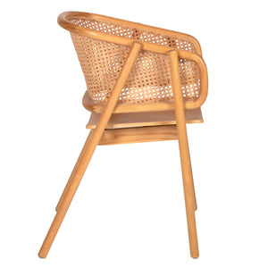 ΠΟΛΥΘΡΟΝΑ KENLEE HM9872 ΦΡΑΞΙΝΟΣ ΚΑΙ ΦΥΣΙΚΟ RATTAN RATTAN ΣΕ ΦΥΣΙΚΟ 57,5x55x81Yεκ. - Pakobazaar