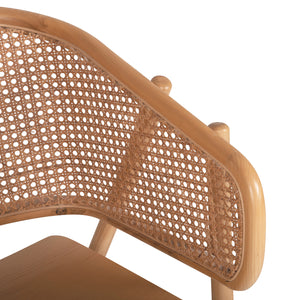ΠΟΛΥΘΡΟΝΑ KENLEE HM9872 ΦΡΑΞΙΝΟΣ ΚΑΙ ΦΥΣΙΚΟ RATTAN RATTAN ΣΕ ΦΥΣΙΚΟ 57,5x55x81Yεκ. - Pakobazaar