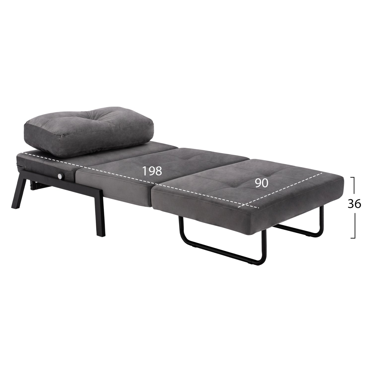 ΠΟΛΥΘΡΟΝΑ ΚΡΕΒΑΤΙ ΑΠΟ ΒΕΛΟΥΔΟ ΓΚΡΙ HM3078.11 95x92x66Υ εκ. - Pakobazaar