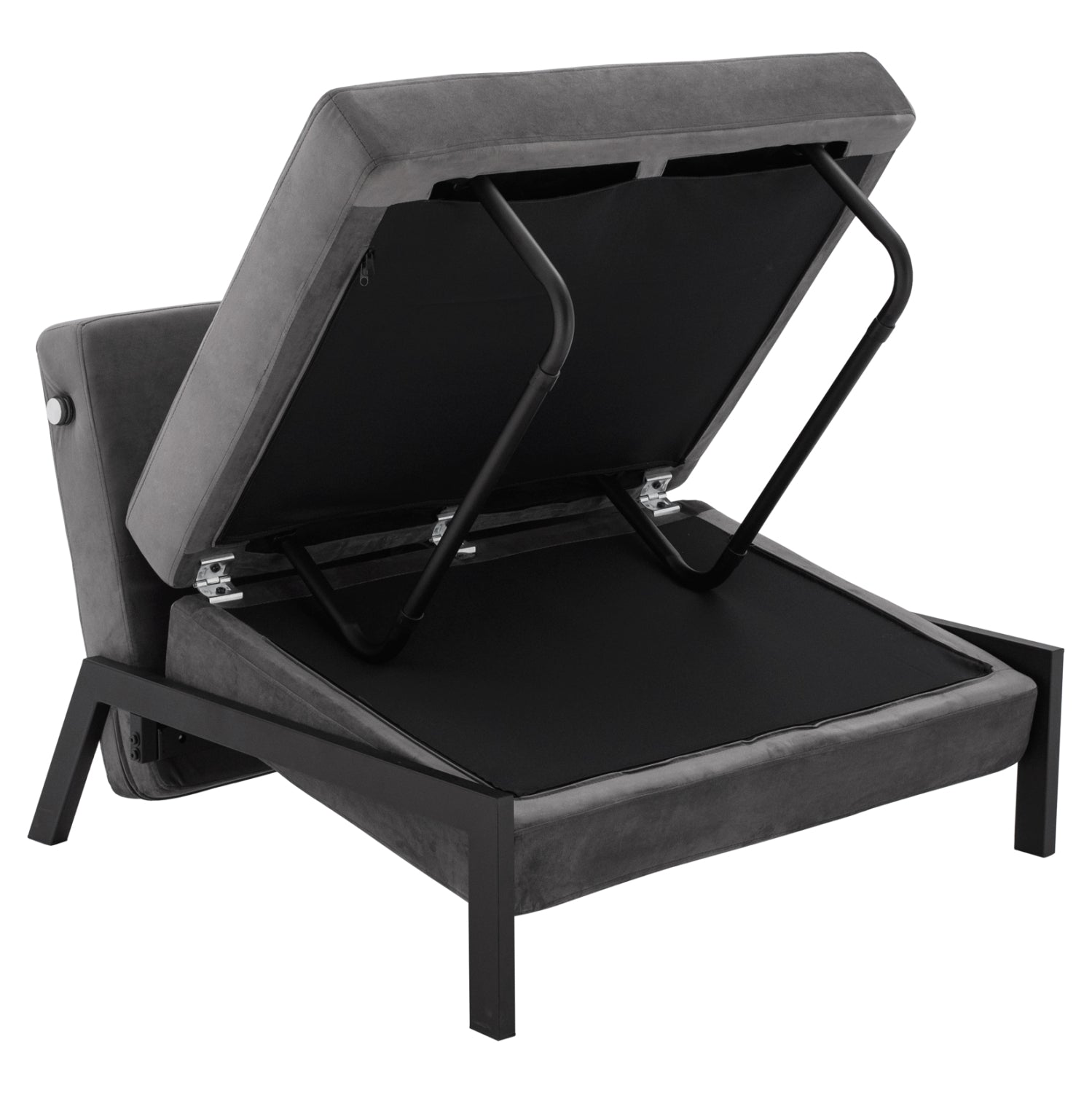 ΠΟΛΥΘΡΟΝΑ ΚΡΕΒΑΤΙ ΑΠΟ ΒΕΛΟΥΔΟ ΓΚΡΙ HM3078.11 95x92x66Υ εκ. - Pakobazaar