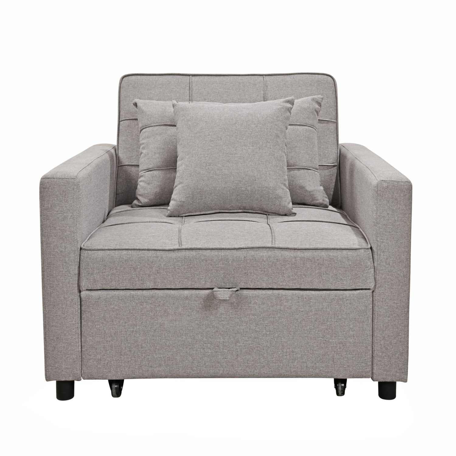 ΠΟΛΥΘΡΟΝΑ-ΚΡΕΒΑΤΙ MERO HM3306.03 ΜΠΕΖ ΥΦΑΣΜΑ 100x90x83Υεκ. - Pakobazaar