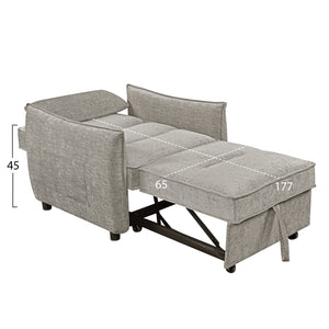 ΠΟΛΥΘΡΟΝΑ-ΚΡΕΒΑΤΙ ORYN HM3307.03 ΜΠΕΖ ΥΦΑΣΜΑ 89x85x84Υεκ. - Pakobazaar