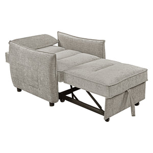 ΠΟΛΥΘΡΟΝΑ-ΚΡΕΒΑΤΙ ORYN HM3307.03 ΜΠΕΖ ΥΦΑΣΜΑ 89x85x84Υεκ. - Pakobazaar