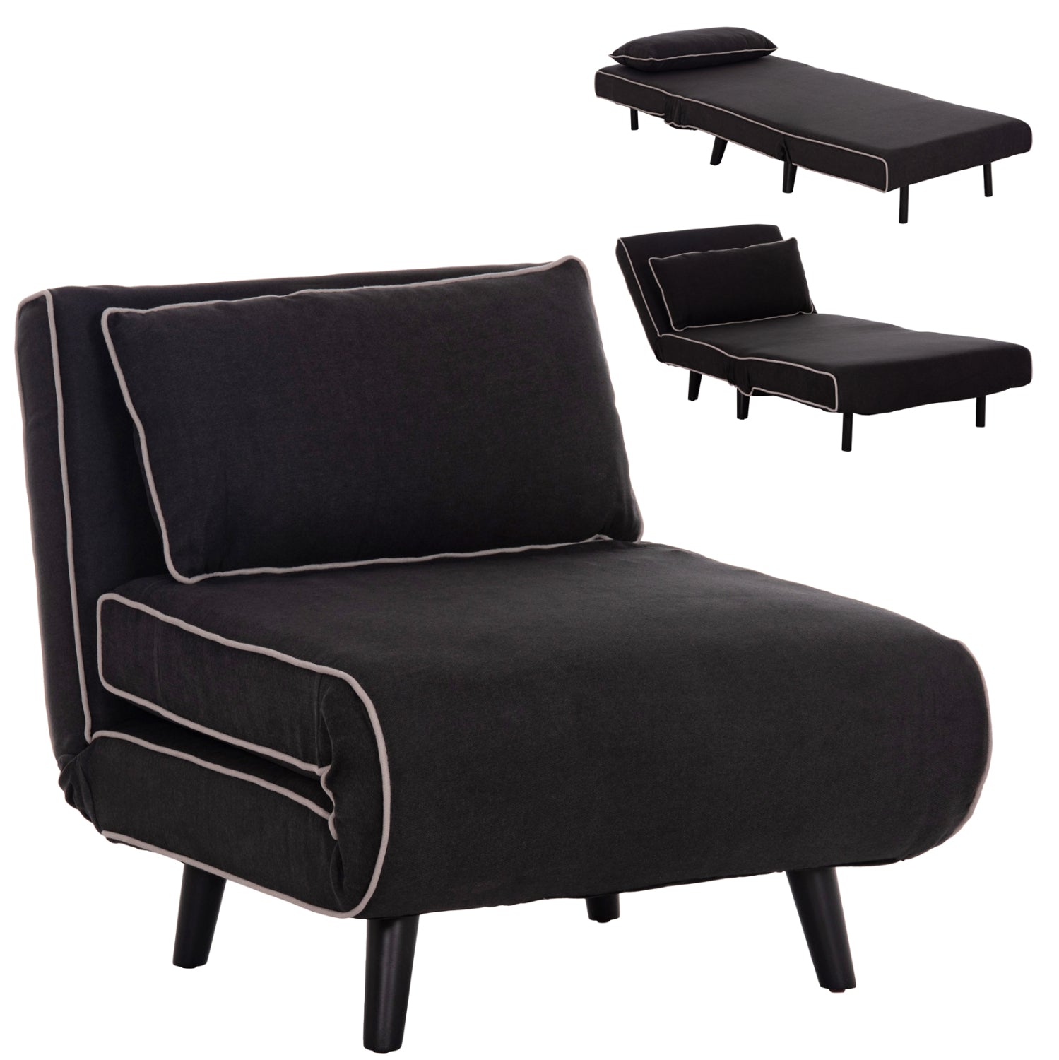 ΠΟΛΥΘΡΟΝΑ ΚΡΕΒΑΤΙ BRAXTON HM8425.03 ΜΑΥΡΟ ΥΦΑΣΜΑ 78x88x78Υεκ. - Pakobazaar