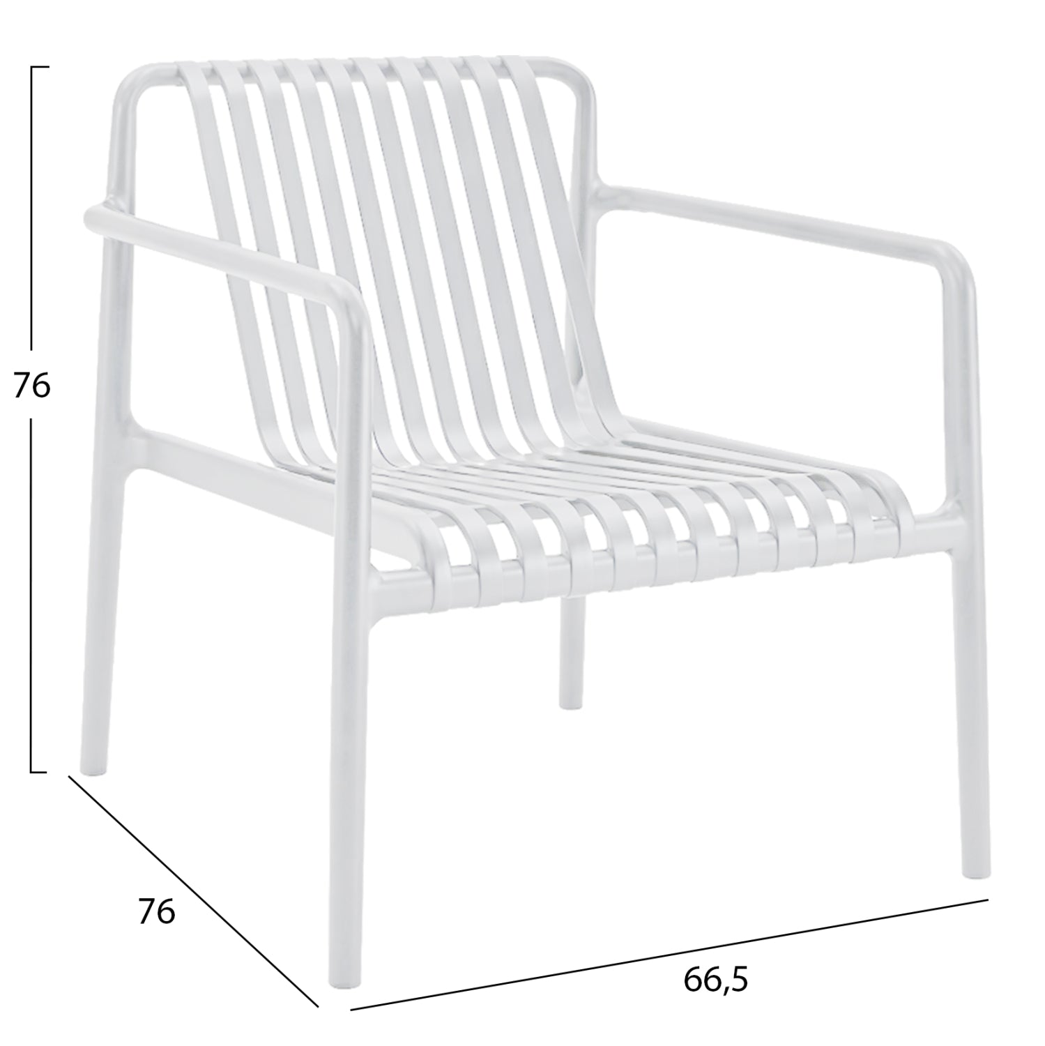 ΠΟΛΥΘΡΟΝΑ LOUNGE ΕΞΩΤ.ΧΩΡΟΥ MALEN HM6626.01 ΛΕΥΚΟ ΠΟΛΥΠΡΟΠΥΛΕΝΙΟ 66x77x76Υεκ - Pakobazaar