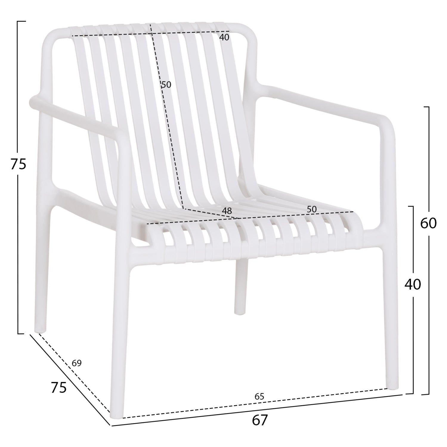 ΠΟΛΥΘΡΟΝΑ LOUNGE ΕΞΩΤ.ΧΩΡΟΥ MALEN HM6626.01 ΛΕΥΚΟ ΠΟΛΥΠΡΟΠΥΛΕΝΙΟ 67x75x75Υεκ - Pakobazaar