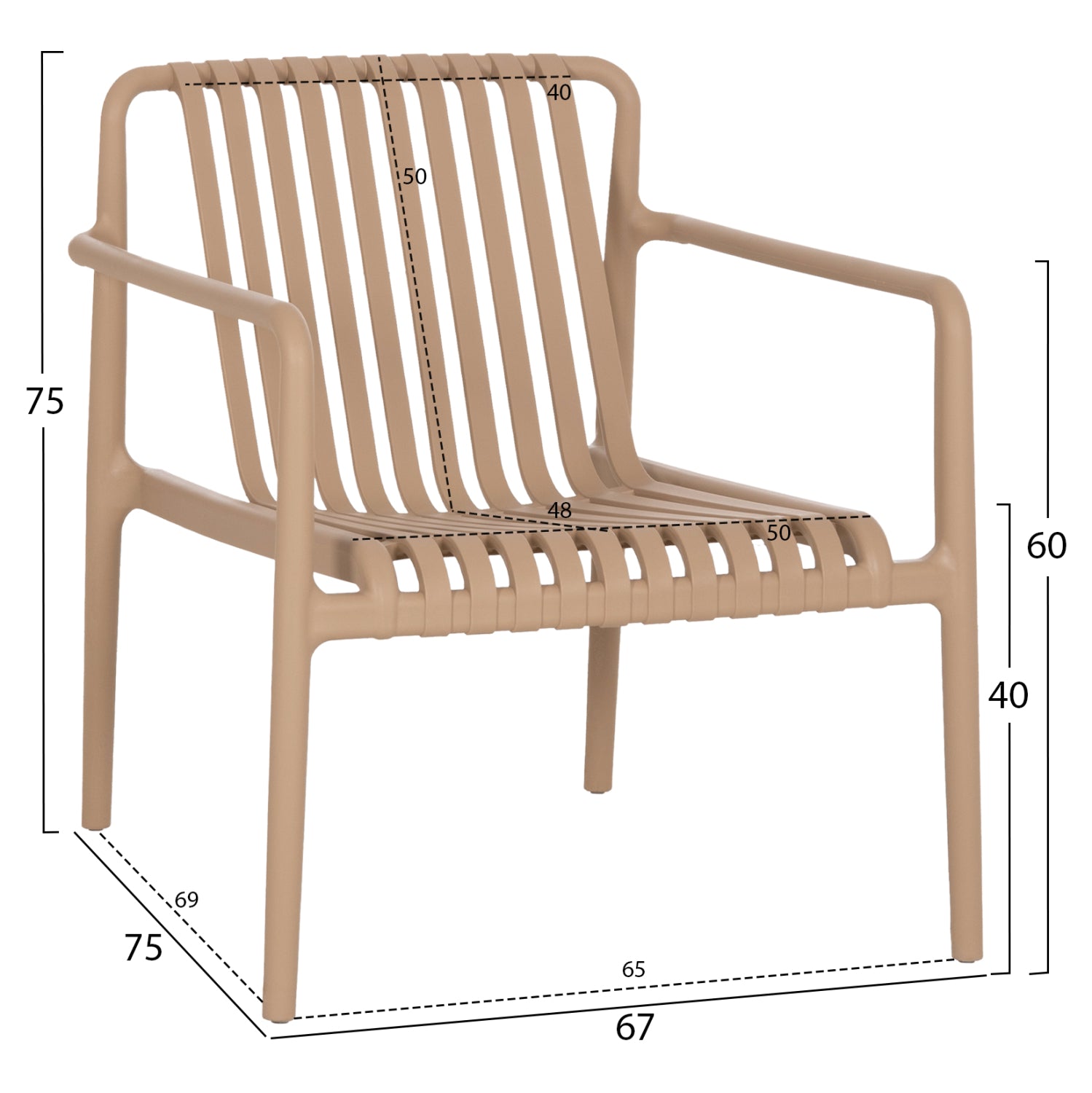 ΠΟΛΥΘΡΟΝΑ LOUNGE ΕΞΩΤ.ΧΩΡΟΥ MALEN HM6626.04 ΚΑΠΟΥΤΣΙΝΟ ΠΟΛΥΠΡΟΠΥΛΕΝΙΟ 67x75x75Υεκ - Pakobazaar