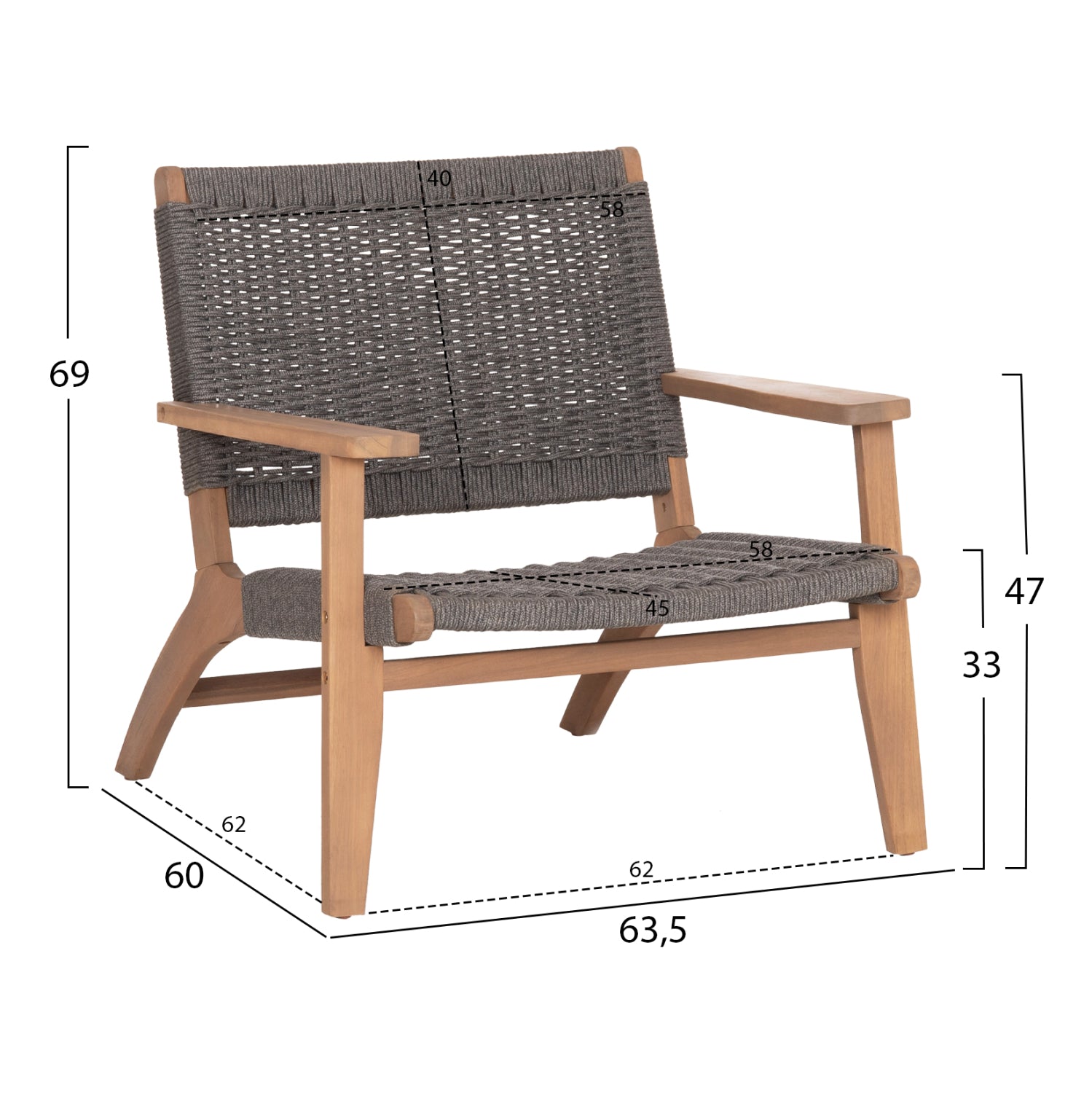ΠΟΛΥΘΡΟΝΑ LOUNGE MONTER HM6241.02 ΞΥΛΟ ΑΚΑΚΙΑΣ ΦΥΣΙΚΟ-ΣΧΟΙΝΙ ΓΚΡΙ 63.5x60x69Υεκ - Pakobazaar