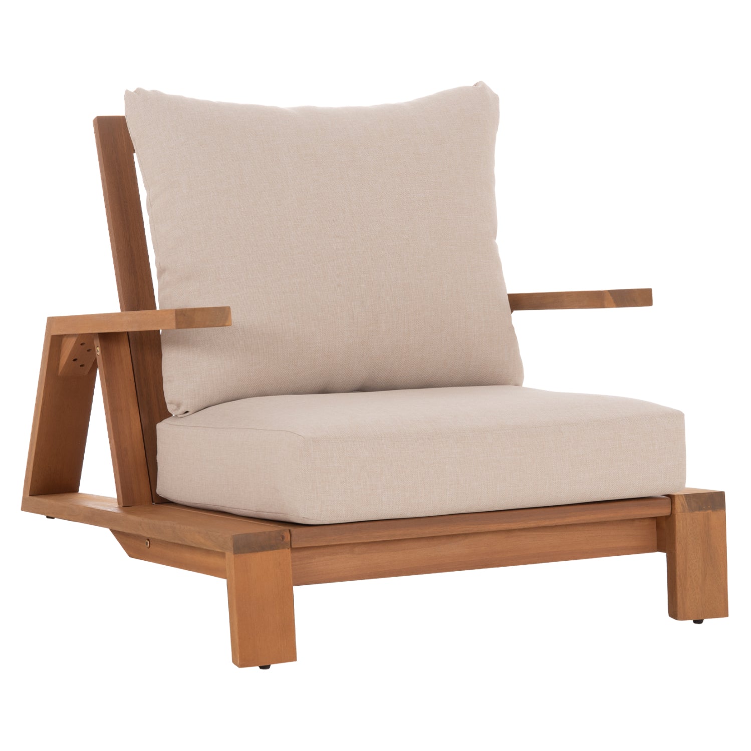 ΠΟΛΥΘΡΟΝΑ LOUNGE MIREX HM6641 ΞΥΛΟ ΑΚΑΚΙΑΣ ΦΥΣΙΚΟ-ΕΚΡΟΥ ΜΑΞΙΛΑΡΙΑ 80x96x62Υεκ - Pakobazaar