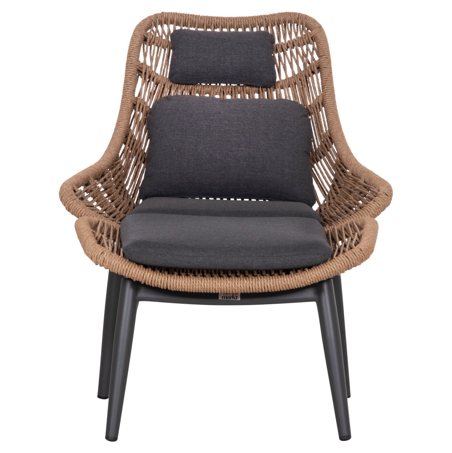 ΠΟΛΥΘΡΟΝΑ LOUNGE ΜΕ ΥΠΟΠΟΔΙΟ REMVAZZO HM6561.01 ΑΛΟΥΜΙΝΙΟ ΓΚΡΙ--WICKER 90x85x96Υεκ - Pakobazaar