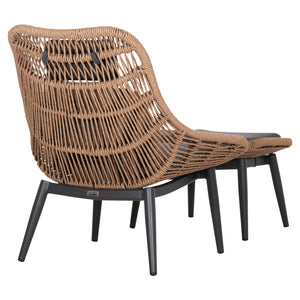 ΠΟΛΥΘΡΟΝΑ LOUNGE ΜΕ ΥΠΟΠΟΔΙΟ REMVAZZO HM6561.01 ΑΛΟΥΜΙΝΙΟ ΓΚΡΙ--WICKER 90x85x96Υεκ - Pakobazaar