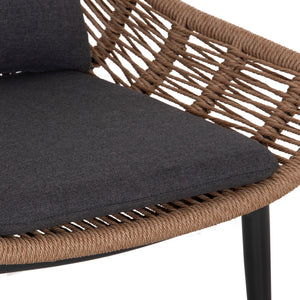 ΠΟΛΥΘΡΟΝΑ LOUNGE ΜΕ ΥΠΟΠΟΔΙΟ REMVAZZO HM6561.01 ΑΛΟΥΜΙΝΙΟ ΓΚΡΙ--WICKER 90x85x96Υεκ - Pakobazaar