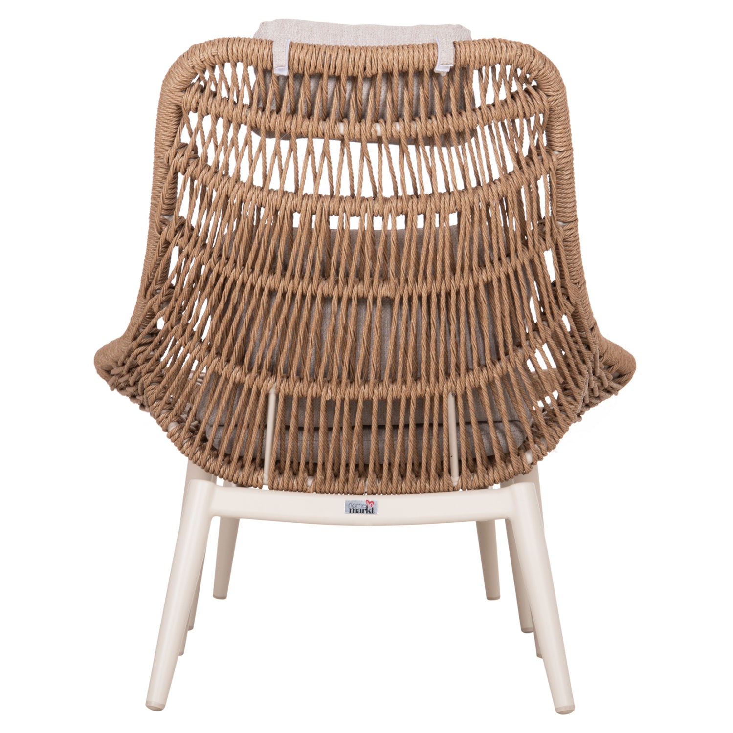 ΠΟΛΥΘΡΟΝΑ LOUNGE ΜΕ ΥΠΟΠΟΔΙΟ REMVAZZO HM6561.02 ΑΛΟΥΜΙΝΙΟ ΜΠΕΖ--WICKER 90x85x96Υεκ - Pakobazaar