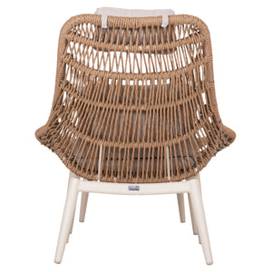 ΠΟΛΥΘΡΟΝΑ LOUNGE ΜΕ ΥΠΟΠΟΔΙΟ REMVAZZO HM6561.02 ΑΛΟΥΜΙΝΙΟ ΜΠΕΖ--WICKER 90x85x96Υεκ - Pakobazaar
