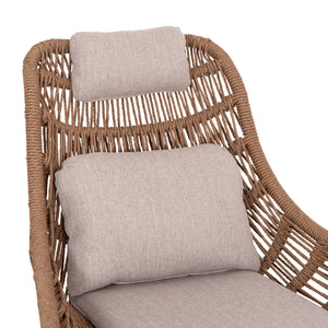 ΠΟΛΥΘΡΟΝΑ LOUNGE ΜΕ ΥΠΟΠΟΔΙΟ REMVAZZO HM6561.02 ΑΛΟΥΜΙΝΙΟ ΜΠΕΖ--WICKER 90x85x96Υεκ - Pakobazaar
