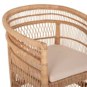 ΠΟΛΥΘΡΟΝΑ MALAWI HM9635.04 ΞΥΛΟ ΜΑΟΝΙ ΕΠΕΝΔΥΣΗ RATTAN ΛΕΥΚΟ ΜΑΞΙΛΑΡΙ ΚΑΘΙΣΜΑΤΟΣ 80x70x86Υεκ. - Pakobazaar