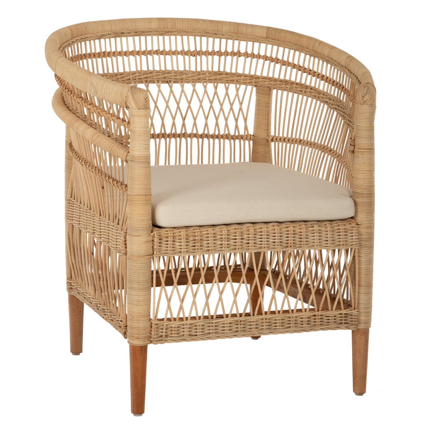 ΠΟΛΥΘΡΟΝΑ MALAWI HM9635.04 ΞΥΛΟ ΜΑΟΝΙ ΕΠΕΝΔΥΣΗ RATTAN ΛΕΥΚΟ ΜΑΞΙΛΑΡΙ ΚΑΘΙΣΜΑΤΟΣ 80x70x86Υεκ. - Pakobazaar