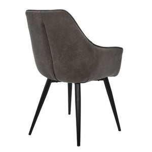 ΠΟΛΥΘΡΟΝΑ MANDO HM8006.10 ΜΕ ΓΚΡΙ NUBUCK ΥΦΑΣΜΑ 60x60x84 εκ. - Pakobazaar