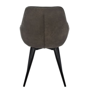 ΠΟΛΥΘΡΟΝΑ MANDO HM8006.10 ΜΕ ΓΚΡΙ NUBUCK ΥΦΑΣΜΑ 60x60x84 εκ. - Pakobazaar
