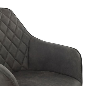 ΠΟΛΥΘΡΟΝΑ MANDO HM8006.10 ΜΕ ΓΚΡΙ NUBUCK ΥΦΑΣΜΑ 60x60x84 εκ. - Pakobazaar