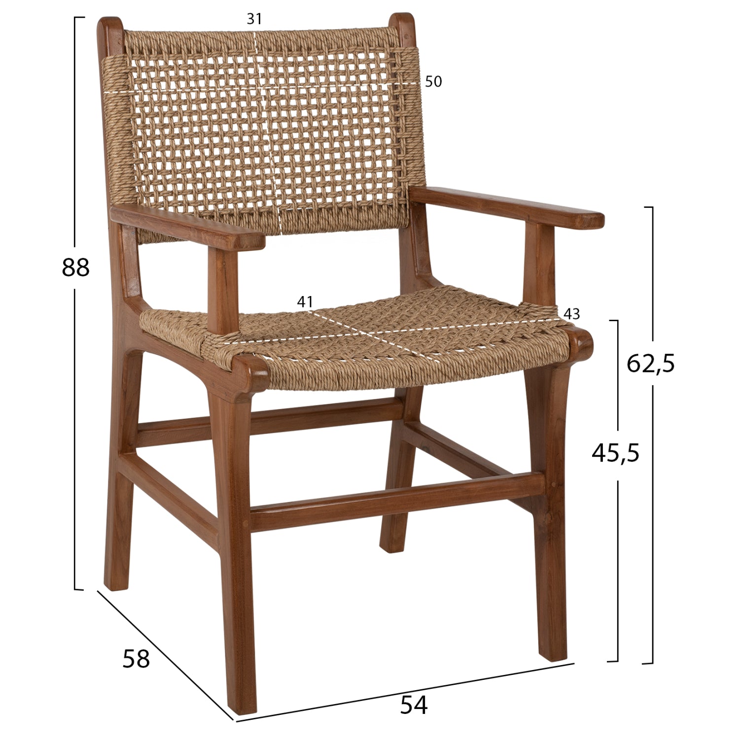 ΠΟΛΥΘΡΟΝΑ ΜΑΣΙΦ ΞΥΛΟ ΤEAK ΦΥΣΙΚΟ RATTAN ΣΧΟΙΝΙ 54Χ58Χ88Υεκ.HM9385.01 - Pakobazaar