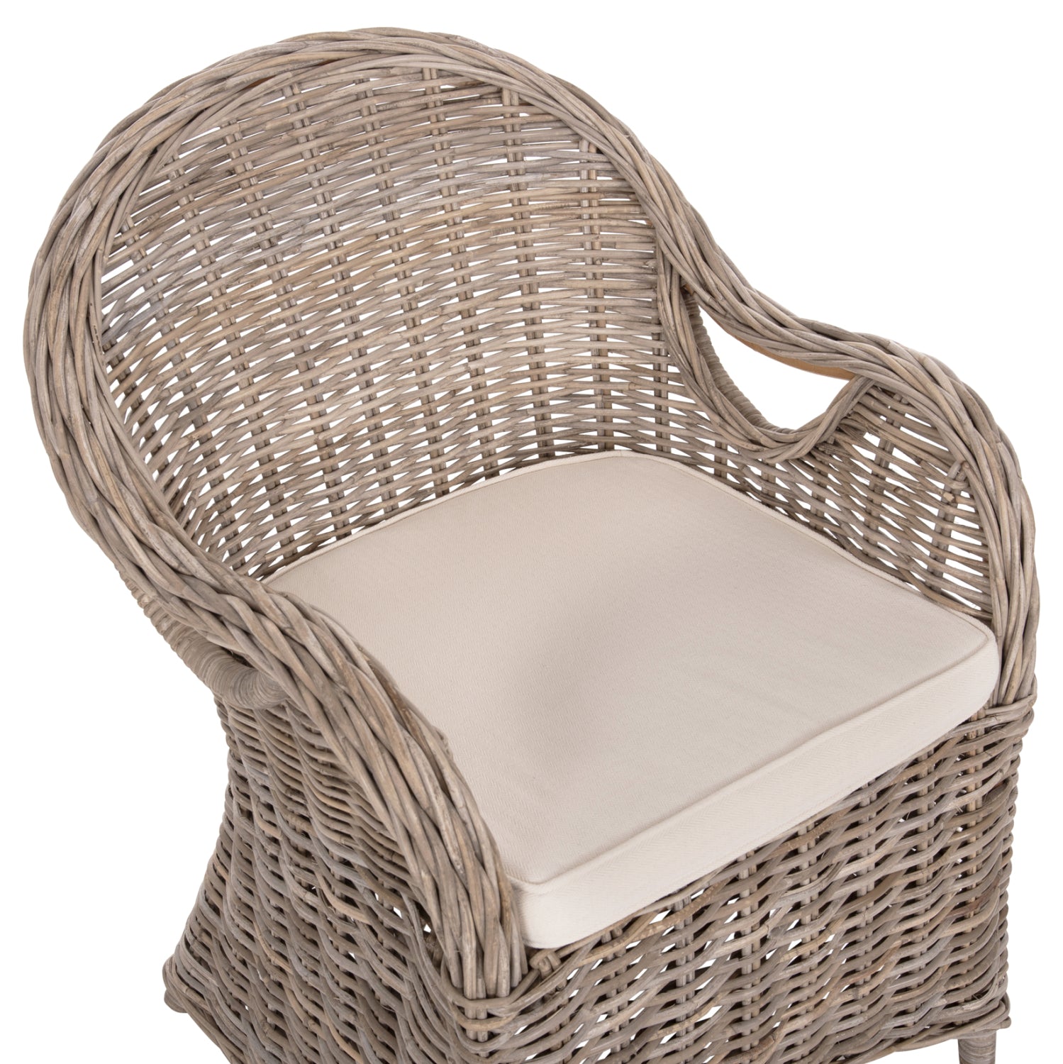 ΠΟΛΥΘΡΟΝΑ ΜΕ ΕΚΡΟΥ ΜΑΞΙΛΑΡΙ KEYLA HM9536 ΚΑΦΕ RATTAN 63x65x87Υεκ. - Pakobazaar