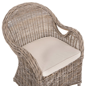 ΠΟΛΥΘΡΟΝΑ ΜΕ ΕΚΡΟΥ ΜΑΞΙΛΑΡΙ KEYLA HM9536 ΚΑΦΕ RATTAN 63x65x87Υεκ. - Pakobazaar