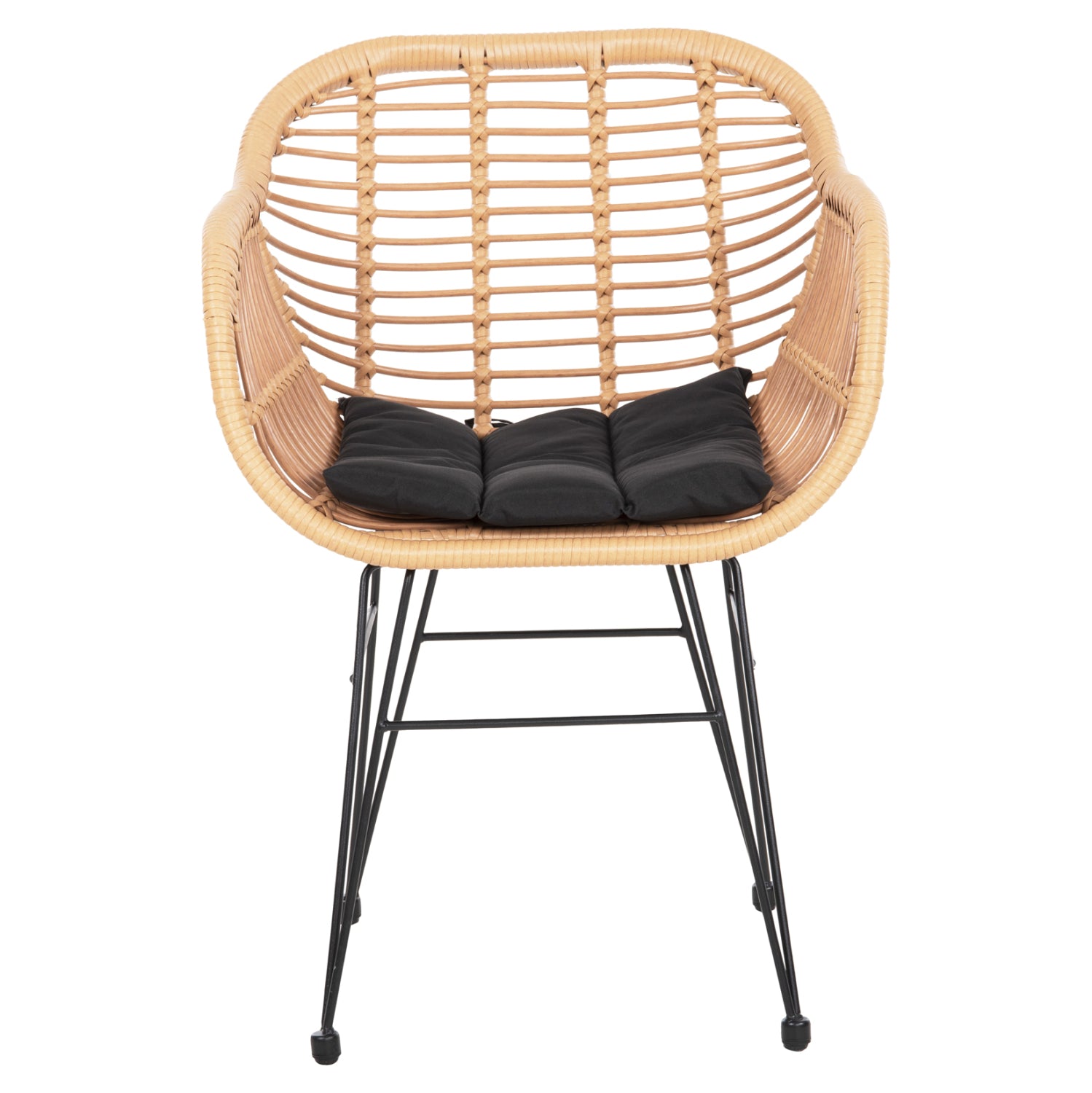 ΠΟΛΥΘΡΟΝΑ ΜΕ ΜΑΞΙΛΑΡΙ ΜΕΤΑΛΛΙΚΗ ALLEGRA HM5450.31 ΜΕ WICKER ΜΠΕΖ 58x59x82Υ - Pakobazaar