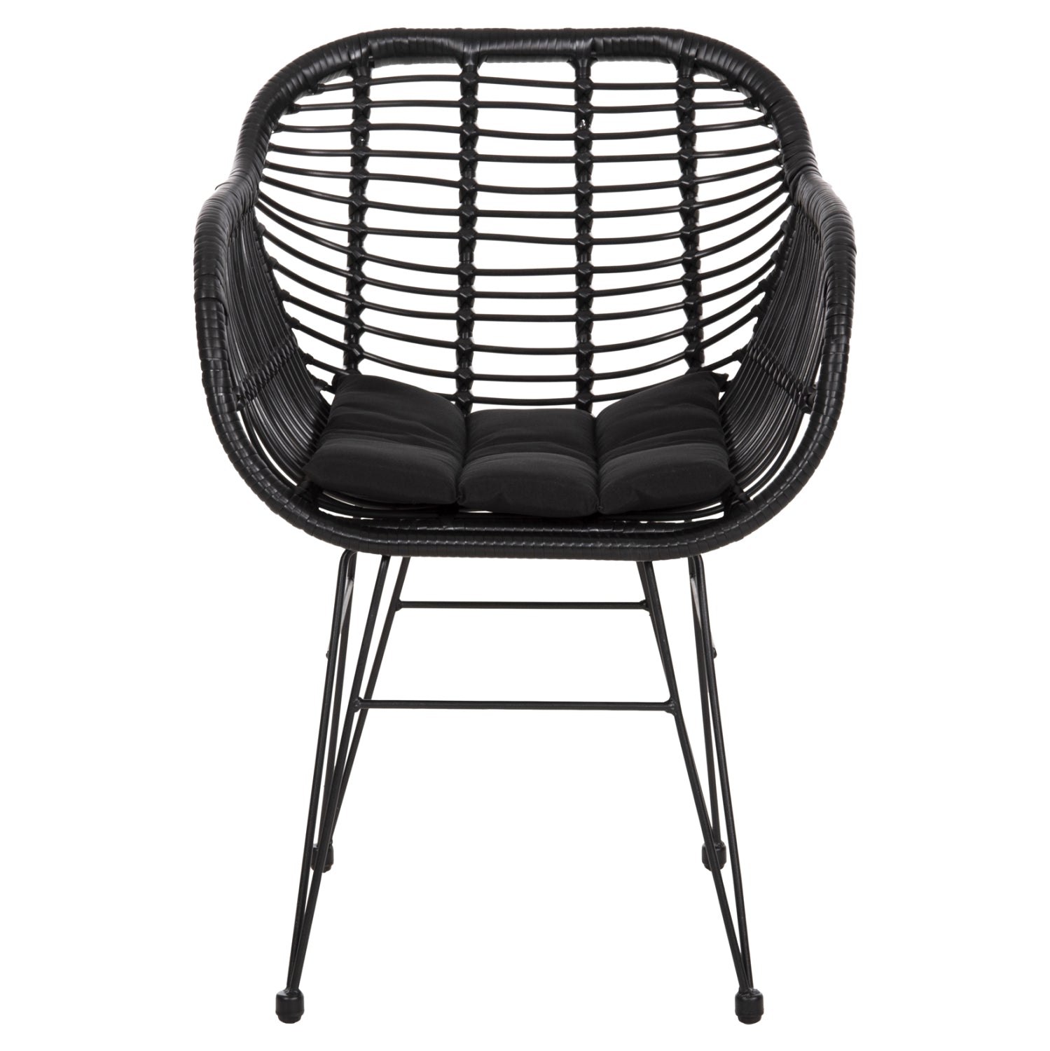ΠΟΛΥΘΡΟΝΑ ΜΕ ΜΑΞΙΛΑΡΙ ΜΕΤΑΛΛΙΚΗ ALLEGRA HM5450.32 ΜΕ WICKER ΜΑΥΡΟ 58x59x82Υεκ. - Pakobazaar