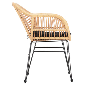 ΠΟΛΥΘΡΟΝΑ ΜΕ ΜΑΞΙΛΑΡΙ ΜΕΤΑΛΛΙΚΗ ALLEGRA HM5450.31 ΜΕ WICKER ΜΠΕΖ 58x59x82Υ - Pakobazaar