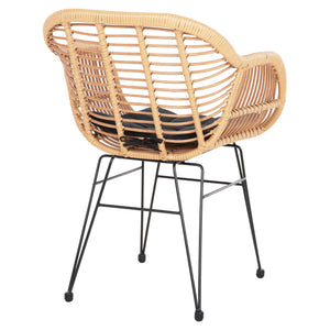 ΠΟΛΥΘΡΟΝΑ ΜΕ ΜΑΞΙΛΑΡΙ ΜΕΤΑΛΛΙΚΗ ALLEGRA HM5450.31 ΜΕ WICKER ΜΠΕΖ 58x59x82Υ - Pakobazaar