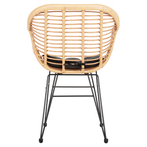 ΠΟΛΥΘΡΟΝΑ ΜΕ ΜΑΞΙΛΑΡΙ ΜΕΤΑΛΛΙΚΗ ALLEGRA HM5450.31 ΜΕ WICKER ΜΠΕΖ 58x59x82Υ - Pakobazaar