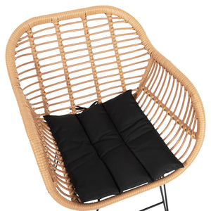 ΠΟΛΥΘΡΟΝΑ ΜΕ ΜΑΞΙΛΑΡΙ ΜΕΤΑΛΛΙΚΗ ALLEGRA HM5450.31 ΜΕ WICKER ΜΠΕΖ 58x59x82Υ - Pakobazaar