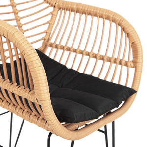 ΠΟΛΥΘΡΟΝΑ ΜΕ ΜΑΞΙΛΑΡΙ ΜΕΤΑΛΛΙΚΗ ALLEGRA HM5450.31 ΜΕ WICKER ΜΠΕΖ 58x59x82Υ - Pakobazaar