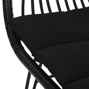 ΠΟΛΥΘΡΟΝΑ ΜΕ ΜΑΞΙΛΑΡΙ ΜΕΤΑΛΛΙΚΗ ALLEGRA HM5450.32 ΜΕ WICKER ΜΑΥΡΟ 58x59x82Υεκ. - Pakobazaar