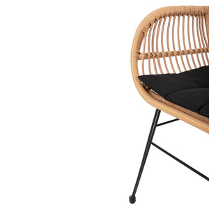 ΠΟΛΥΘΡΟΝΑ ΜΕ ΜΑΞΙΛΑΡΙ ΜΕΤΑΛΛΙΚΗ ALLEGRA HM5450.31 ΜΕ WICKER ΜΠΕΖ 58x59x82Υ - Pakobazaar