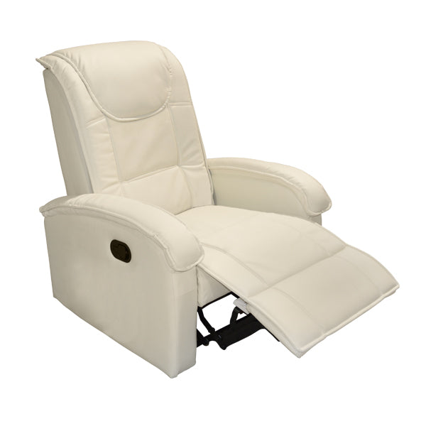 ΠΟΛΥΘΡΟΝΑ RELAX ΜΕ ΜΗΧΑΝΙΣΜΟ MASSAGE ROCCA HM0026.02 PU ΕΚΡΟΥ 80x96x97 εκ. - Pakobazaar