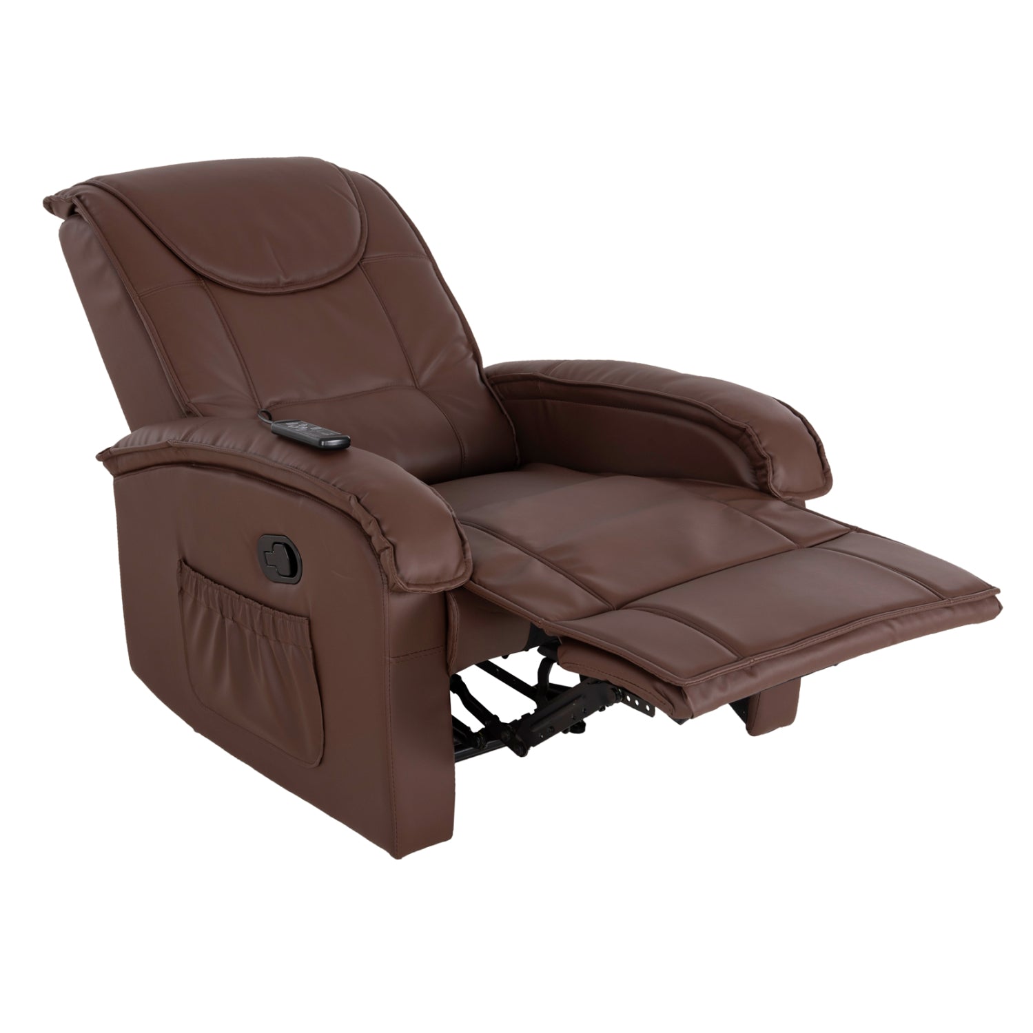 ΠΟΛΥΘΡΟΝΑ RELAX ΜΕ ΜΗΧΑΝΙΣΜΟ MASSAGE ROCCA HM0026.03 PU ΚΑΦΕ ΣΚΟΥΡΟ 80x96x97 εκ. - Pakobazaar