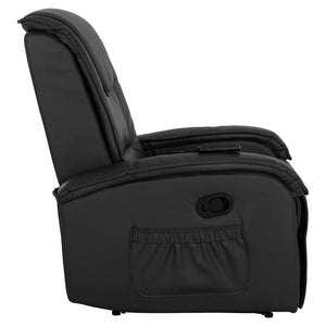ΠΟΛΥΘΡΟΝΑ RELAX ΜΕ ΜΗΧΑΝΙΣΜΟ MASSAGE ROCCA HM0026.01 PU ΜΑΥΡΟ 88x90x80 εκ. - Pakobazaar