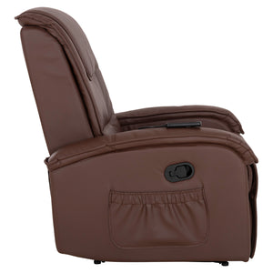 ΠΟΛΥΘΡΟΝΑ RELAX ΜΕ ΜΗΧΑΝΙΣΜΟ MASSAGE ROCCA HM0026.03 PU ΚΑΦΕ ΣΚΟΥΡΟ 80x96x97 εκ. - Pakobazaar