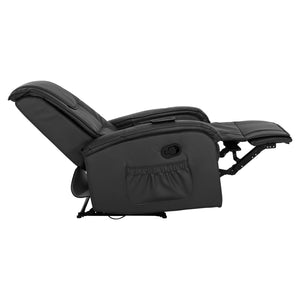 ΠΟΛΥΘΡΟΝΑ RELAX ΜΕ ΜΗΧΑΝΙΣΜΟ MASSAGE ROCCA HM0026.01 PU ΜΑΥΡΟ 88x90x80 εκ. - Pakobazaar