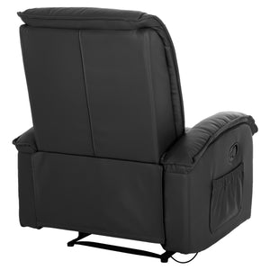 ΠΟΛΥΘΡΟΝΑ RELAX ΜΕ ΜΗΧΑΝΙΣΜΟ MASSAGE ROCCA HM0026.01 PU ΜΑΥΡΟ 88x90x80 εκ. - Pakobazaar
