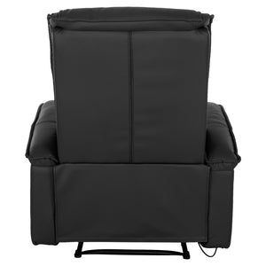 ΠΟΛΥΘΡΟΝΑ RELAX ΜΕ ΜΗΧΑΝΙΣΜΟ MASSAGE ROCCA HM0026.01 PU ΜΑΥΡΟ 88x90x80 εκ. - Pakobazaar