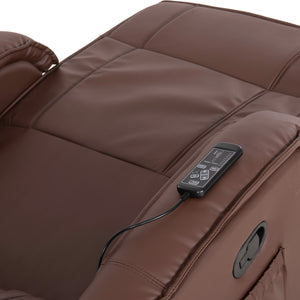 ΠΟΛΥΘΡΟΝΑ RELAX ΜΕ ΜΗΧΑΝΙΣΜΟ MASSAGE ROCCA HM0026.03 PU ΚΑΦΕ ΣΚΟΥΡΟ 80x96x97 εκ. - Pakobazaar